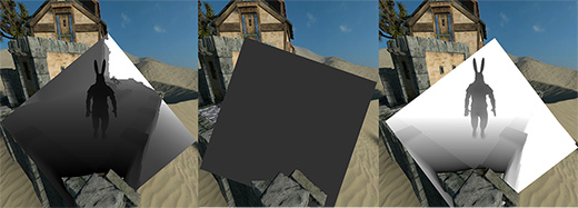 Depth buffer subtraction
