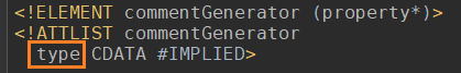 commentGenerator 的 DTD