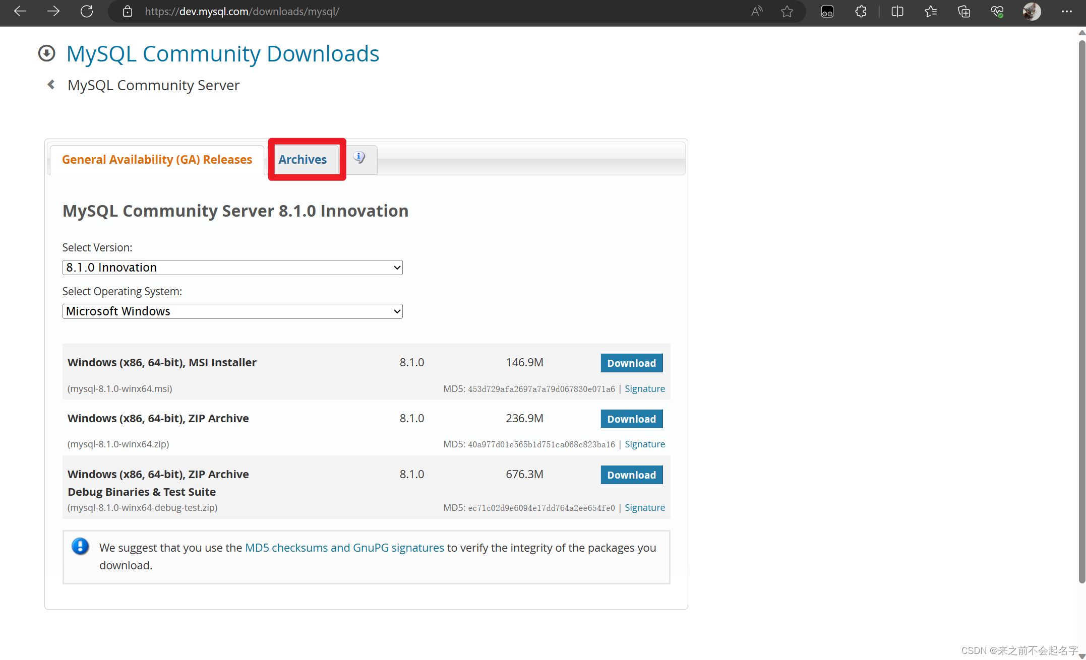 Mysql Download 如何下载和安装MySQL_mysql server下载-CSDN博客