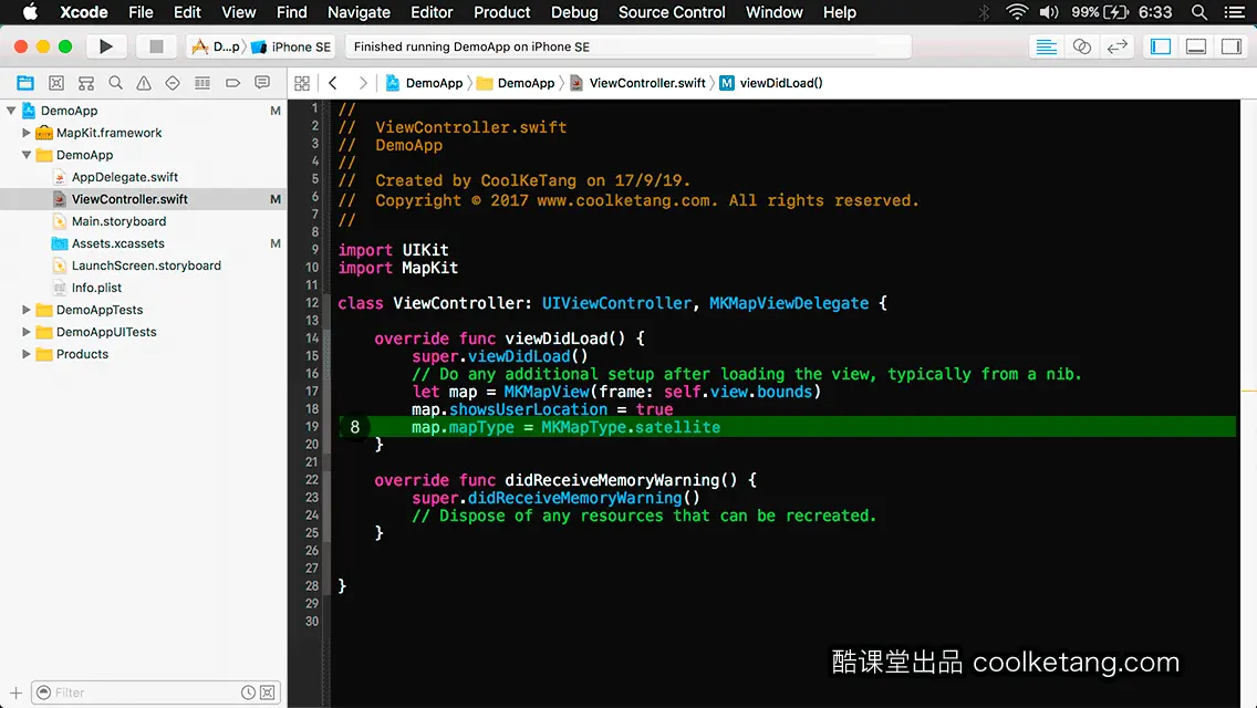 互动教程 for Xcode9 & Swift4-酷课堂