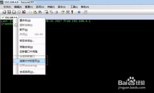 使用SecureCRT的SFTP将文件上传到Liunx系统上