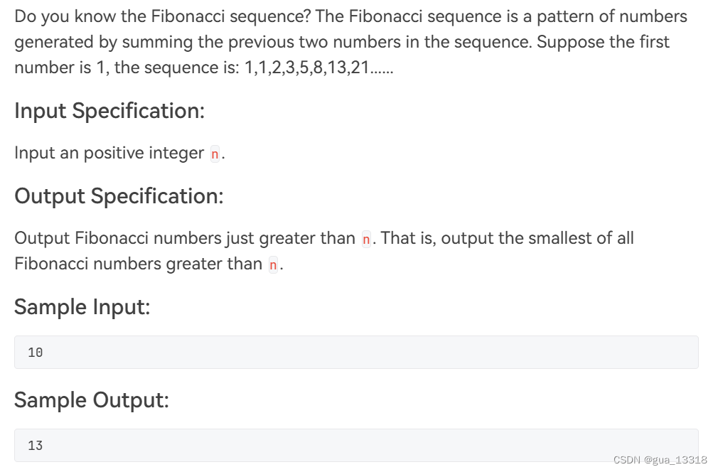 Output Fibonacci number greater than n-CSDN博客