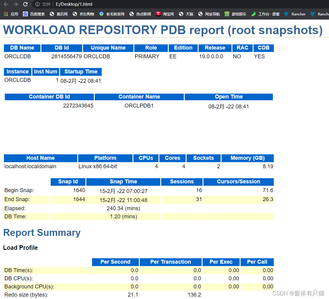 查询Oracle数据库awr报告的sql语句_awr报告中的sqlid到系统中进行查找。-CSDN博客
