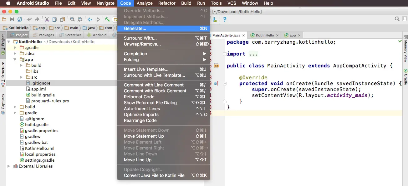 Java to Kotlin
