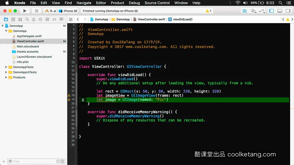 互动教程 for Xcode9 & Swift4-酷课堂