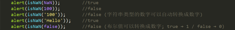 isNaN()函数