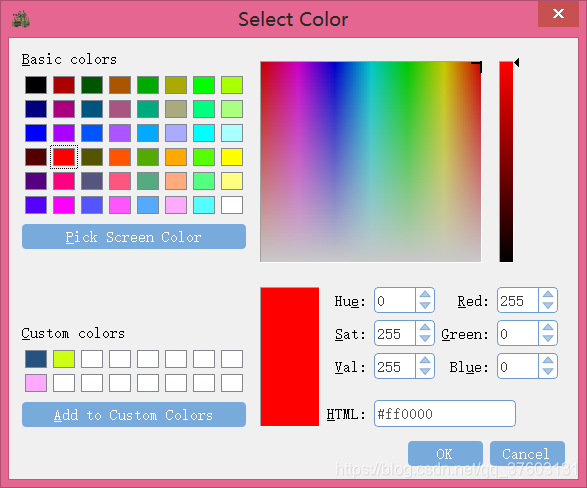 qt之调用QColorDialog对颜色编辑拾取颜色_qt struct中可以包含qcolor吗-CSDN博客