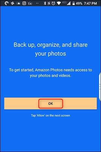 Tap "Ok."