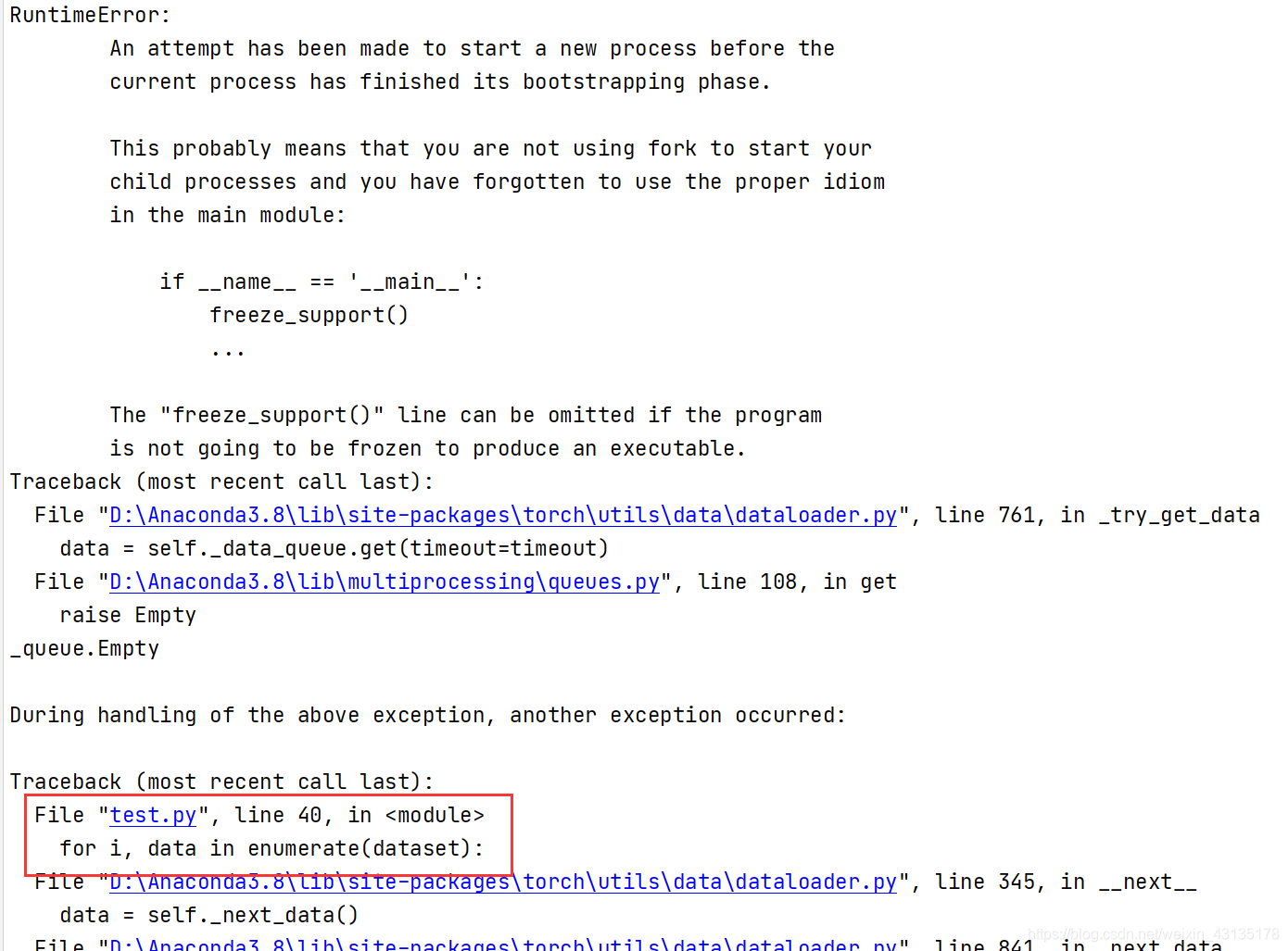 【异常错误】An attempt has been made to start a new process before the ...