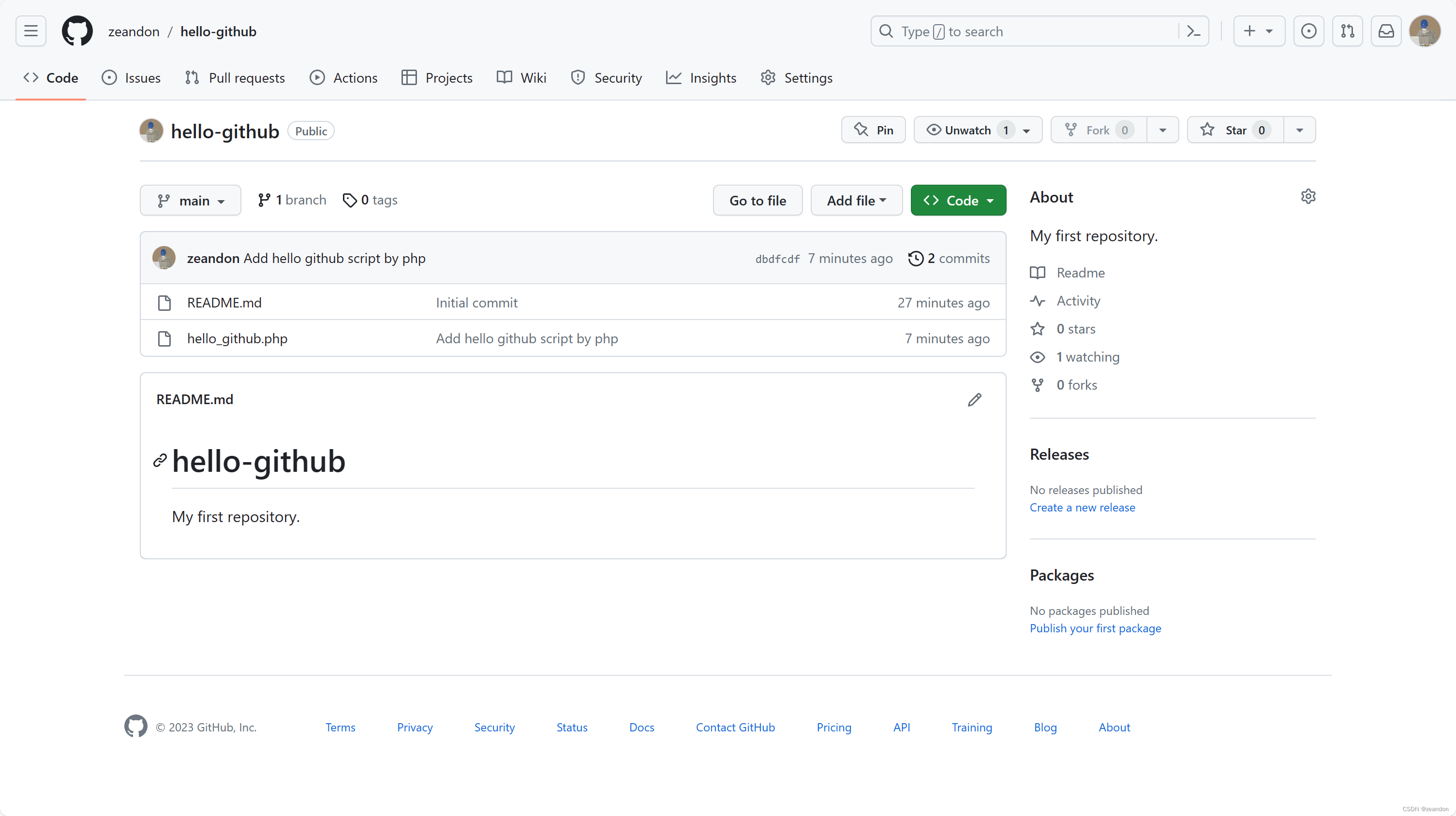 Git教程:创建、添加与推送PHP文件到GitHub仓库-CSDN博客