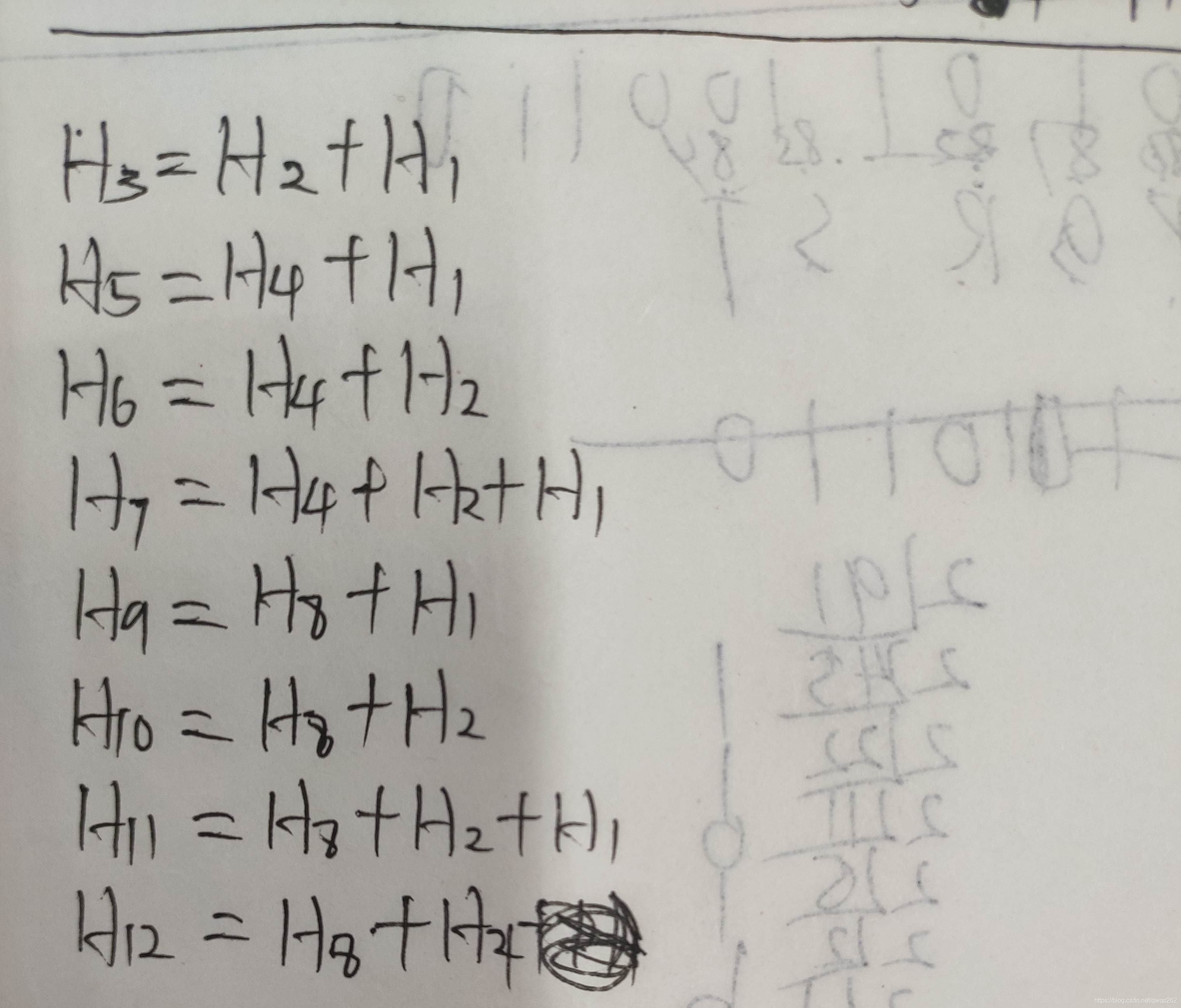 等式的右边为数据位在海明码的位置,左边由校验位在海明码的位置组成