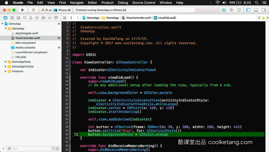 互动教程 for Xcode9 & Swift4-酷课堂
