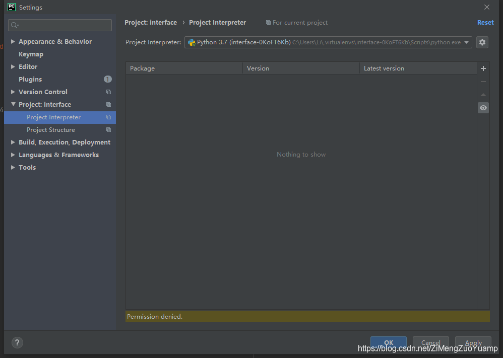 在这里配置解释器