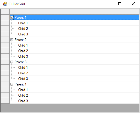 C1FlexGrid Hierarchy