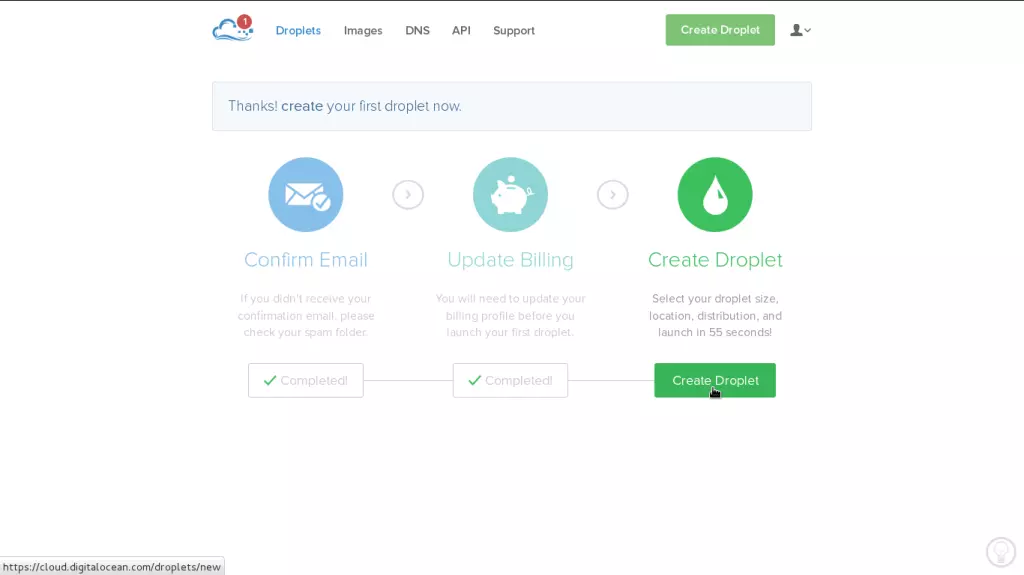 Creating a DigitalOcean Droplet