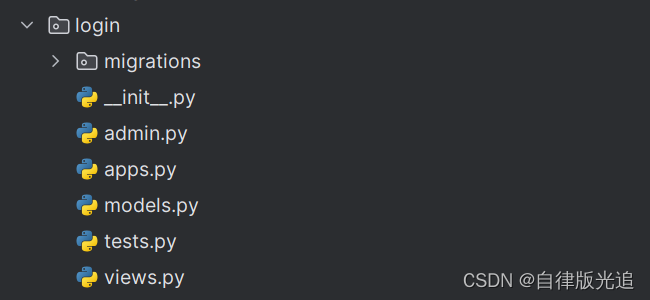 login application的目录结构