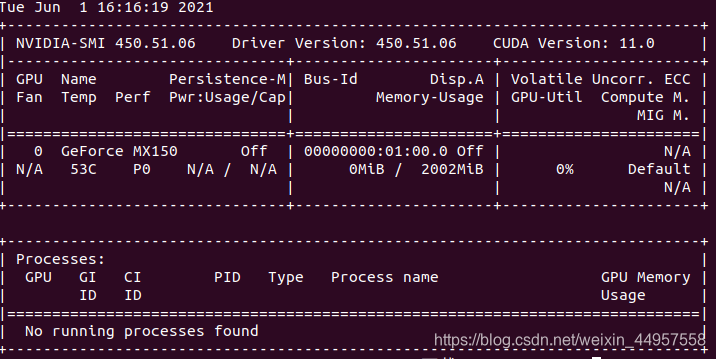 nvidia驱动版本信息