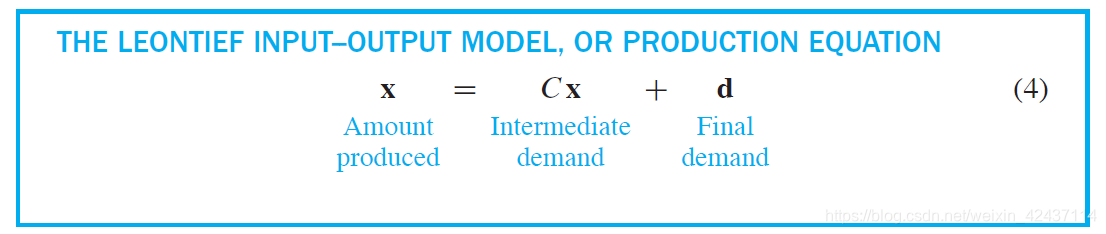 Chapter 2 (Matrix Algebra): The leontief input-output model (列昂惕夫投入产出模型 ...