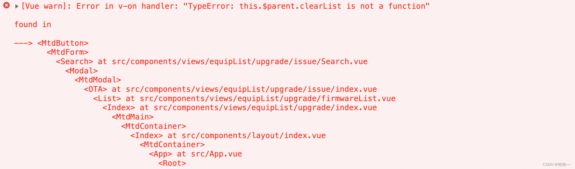 TypeError: this.$parent.clearList is not a function“_this.$parent.cancel is  not a function-CSDN博客
