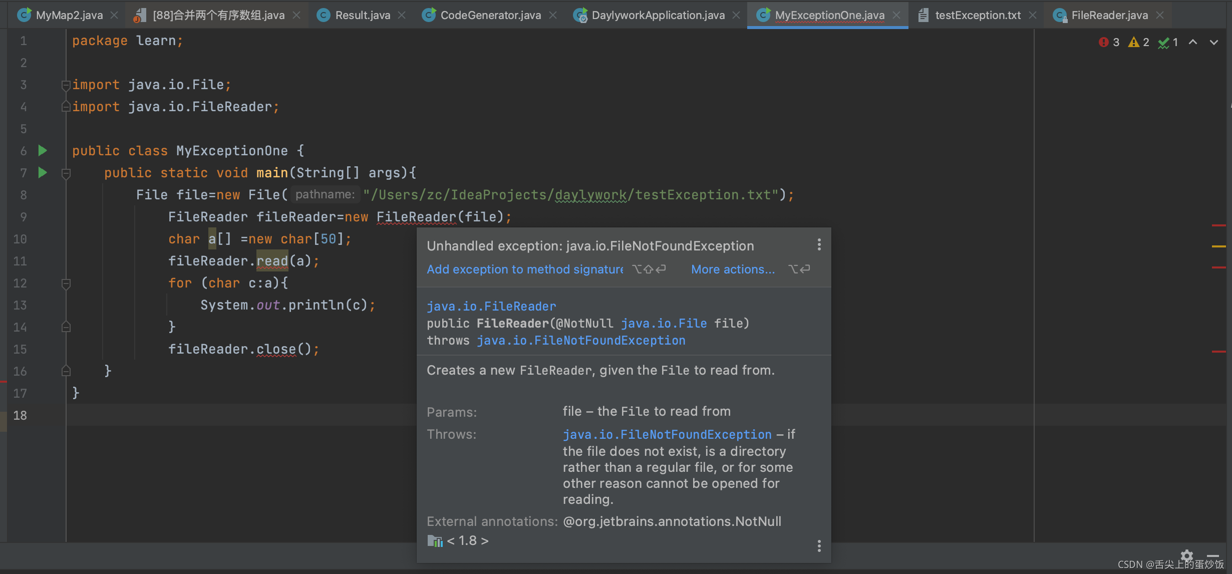 Java的Exception_throws ioexception和throws exception-CSDN博客