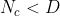 N_c<D