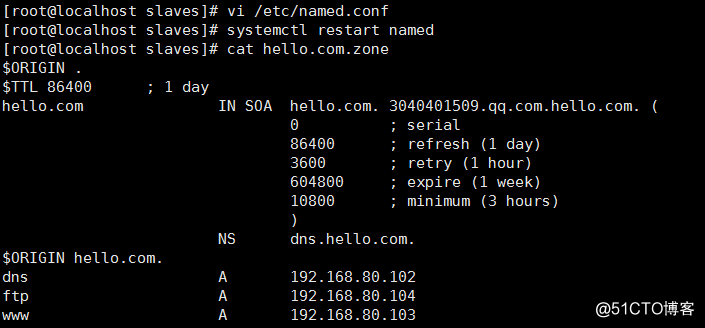 CentOS7 DNS主从同步