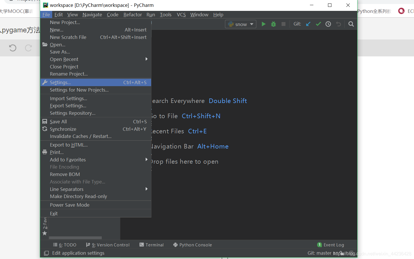 PyCharm导入pygame方法_pycharm 怎么导入pygame-CSDN博客