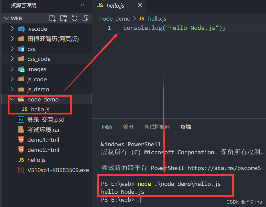 (5)通过Node.js 运行JS代码_js调用nodejs写的代码-CSDN博客