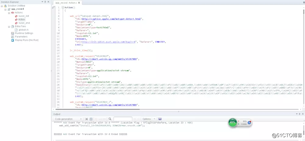 Loadrunner12 app录制脚本