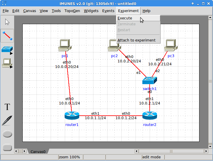 start simulation