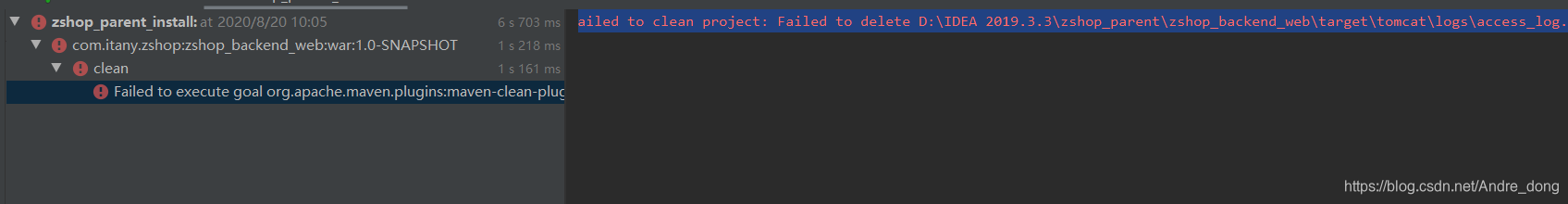 Failed to execute goal org.apache.maven.plugins:maven-clean-plugin:错误解决 ...