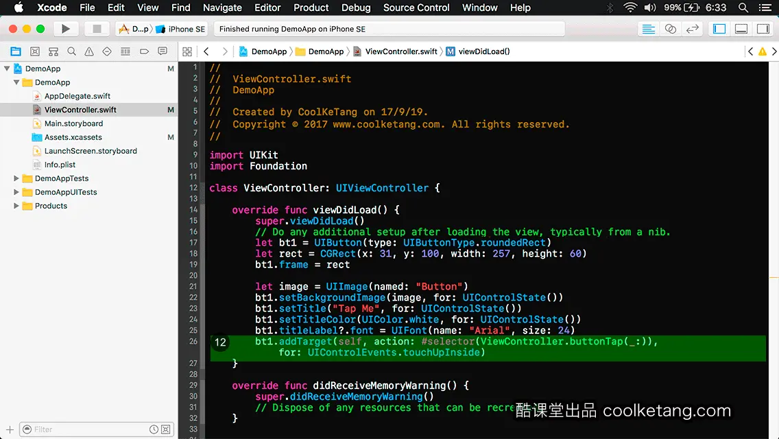 互动教程 for Xcode9 & Swift4-酷课堂
