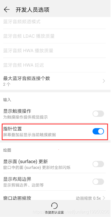 开发者选项