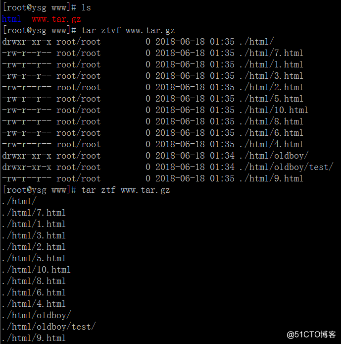 Linux常用命令——tar