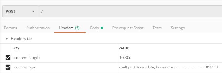 postman接收到的请求