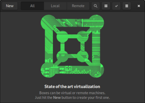 GNOME Boxes Main Window