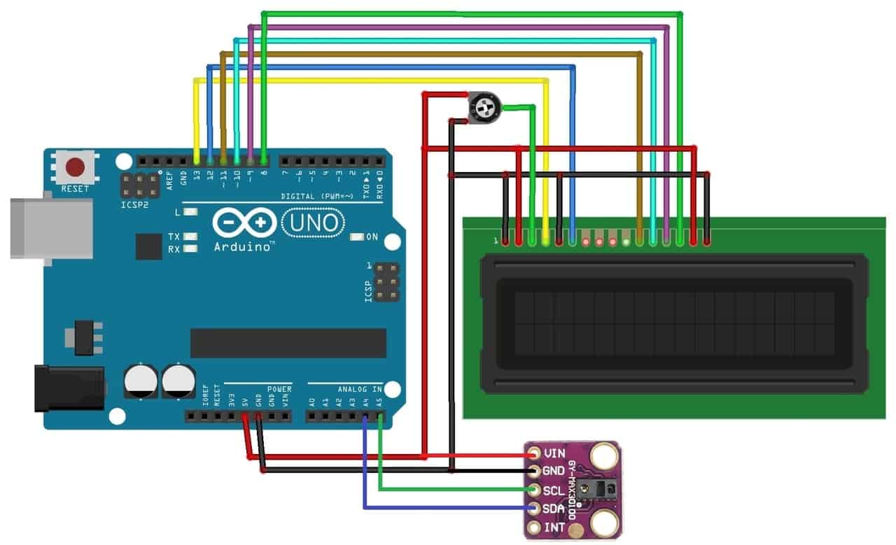 MAX30100 Arduino液晶显示屏
