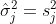\hat\sigma_j^2 = s_j^2