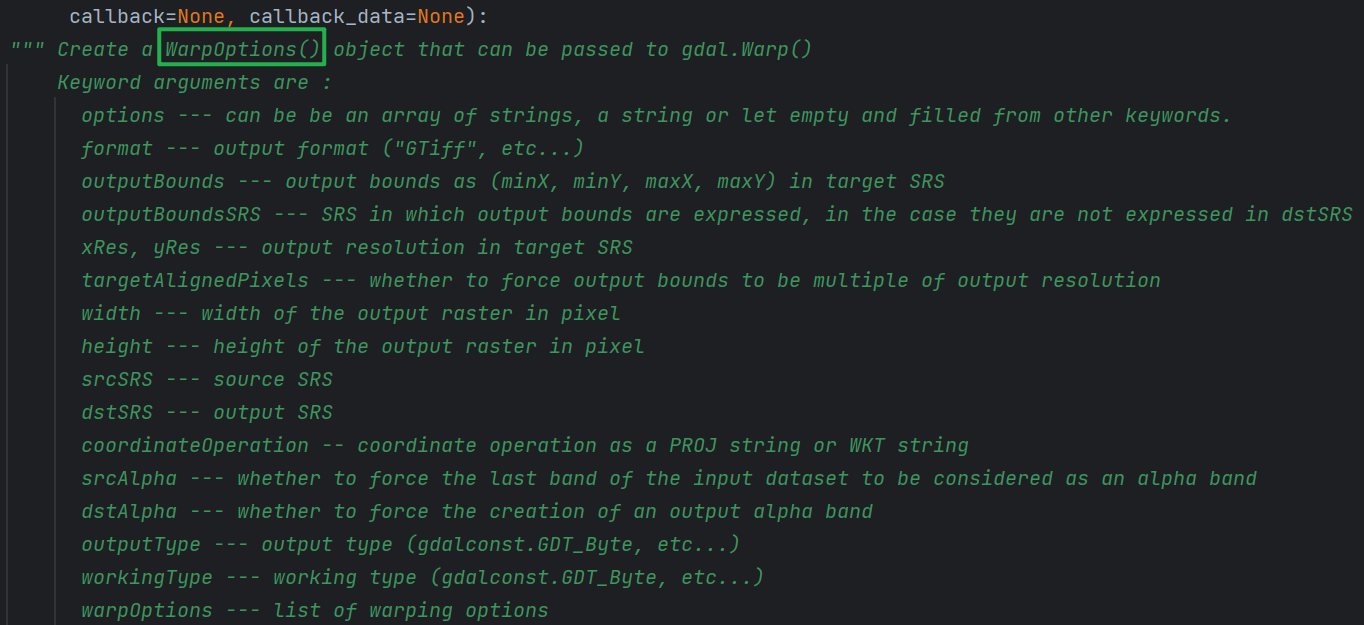Mask Gdal GDAL:Warning 1: All options related to creation ignored in update mode ...