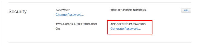 Click "Generate Password."