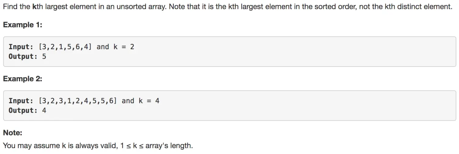 Kth Largest Element in an Array