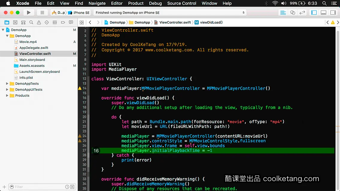 互动教程 for Xcode9 & Swift4-酷课堂