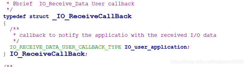callback 了类型定义