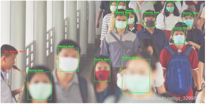 戴口罩与不带口罩的效果图