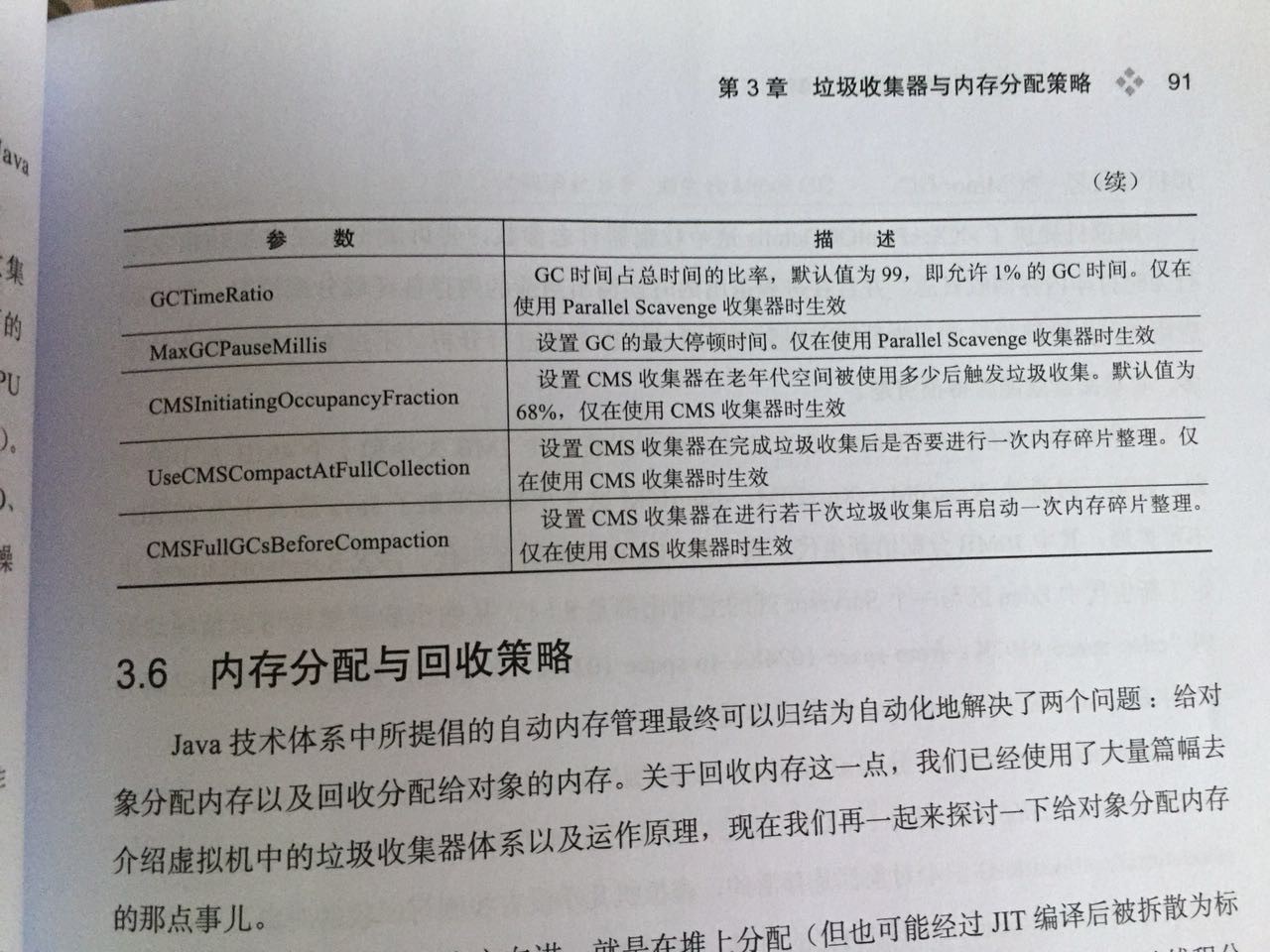 垃圾收集器 参数总结