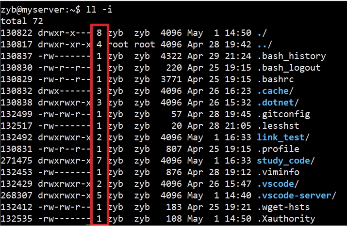 Linux文件系统中的软硬链接插图5 在这里插入图片描述