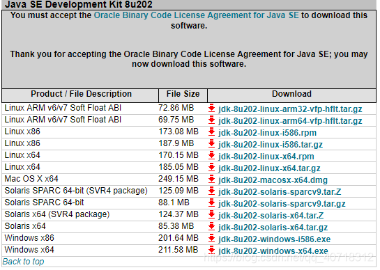 点击下载电脑对应版本的jdk
