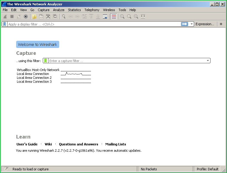 Select Interface and Capture Packets