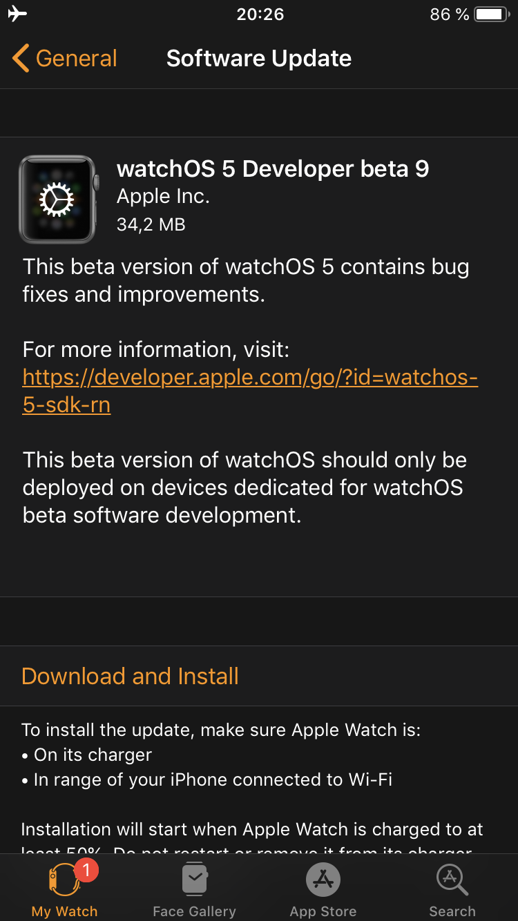 Apple发布watchOS 5 Beta 9Apple发布watchOS 5 Beta 9