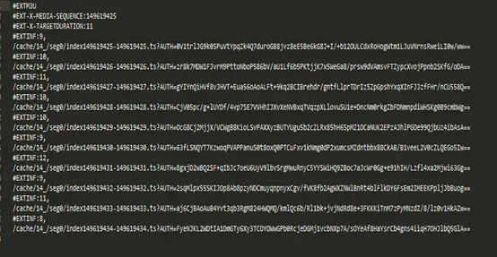 HLS协议m3u8文件直播时连续更新